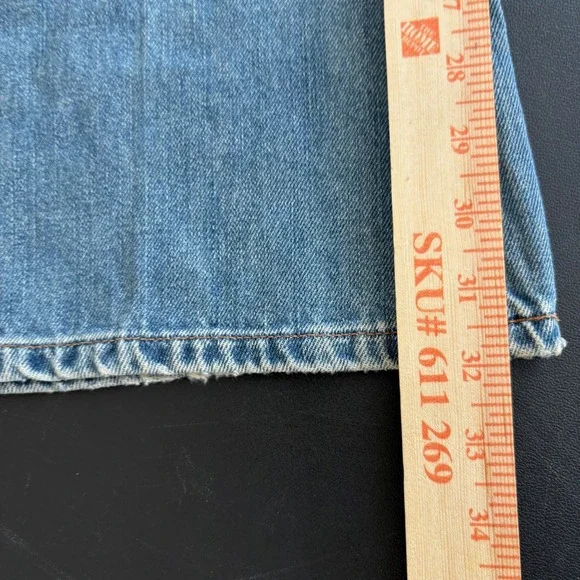 Y2K Hollister Boot Cut Flare Jeans Womens 8R Lace Up Fly Floral Embroidered RARE - Picture 13 of 16